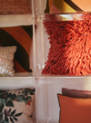 Rugged Woolen Cushion in Cherry Red 50x50cm from HK Living