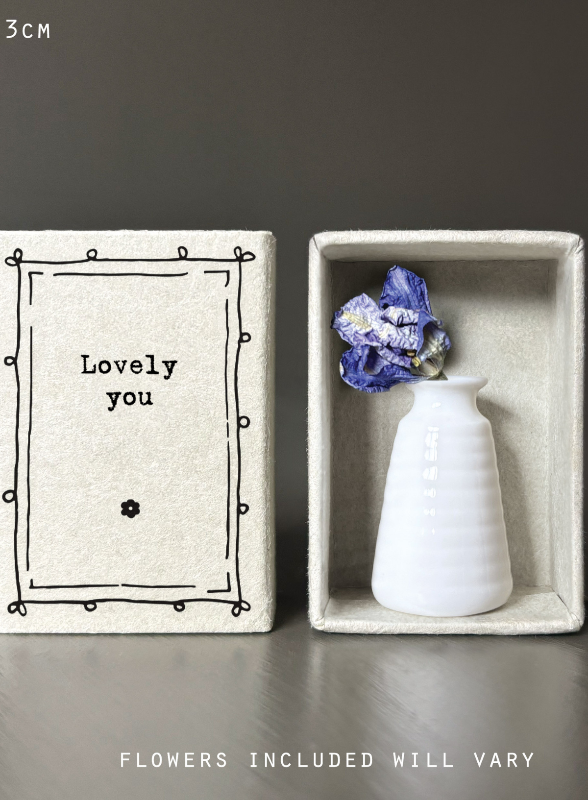 East of India Matchbox vase Lovely you