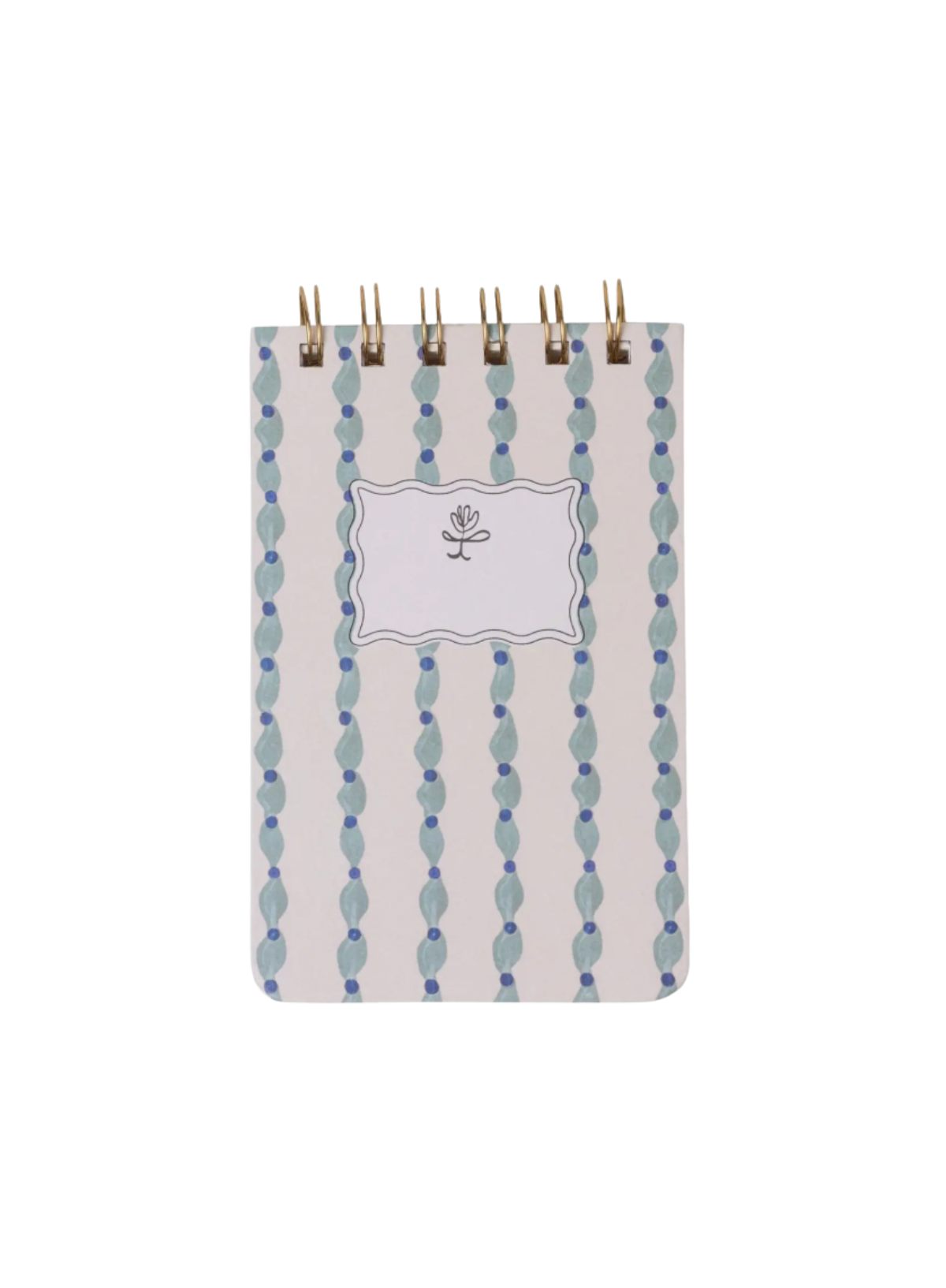 Designworks Tulip Twin Wire Notepad - Wavy Blue