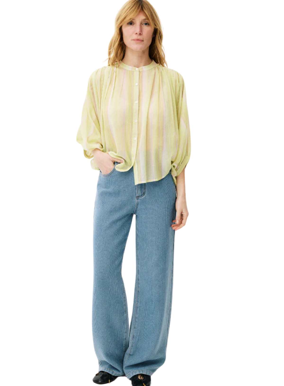 Acacia Pants in Blue Denim from Maison Anana