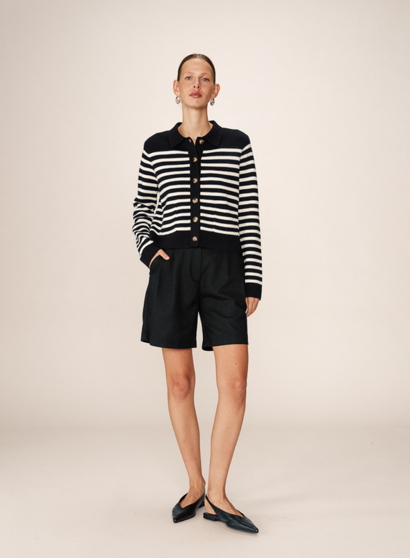 Pam Cardigan in Marine Stripe from Grace & Mila