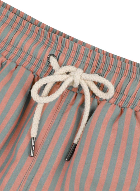 Mimizan Swim Shorts in Striped Kaki from Faguo
