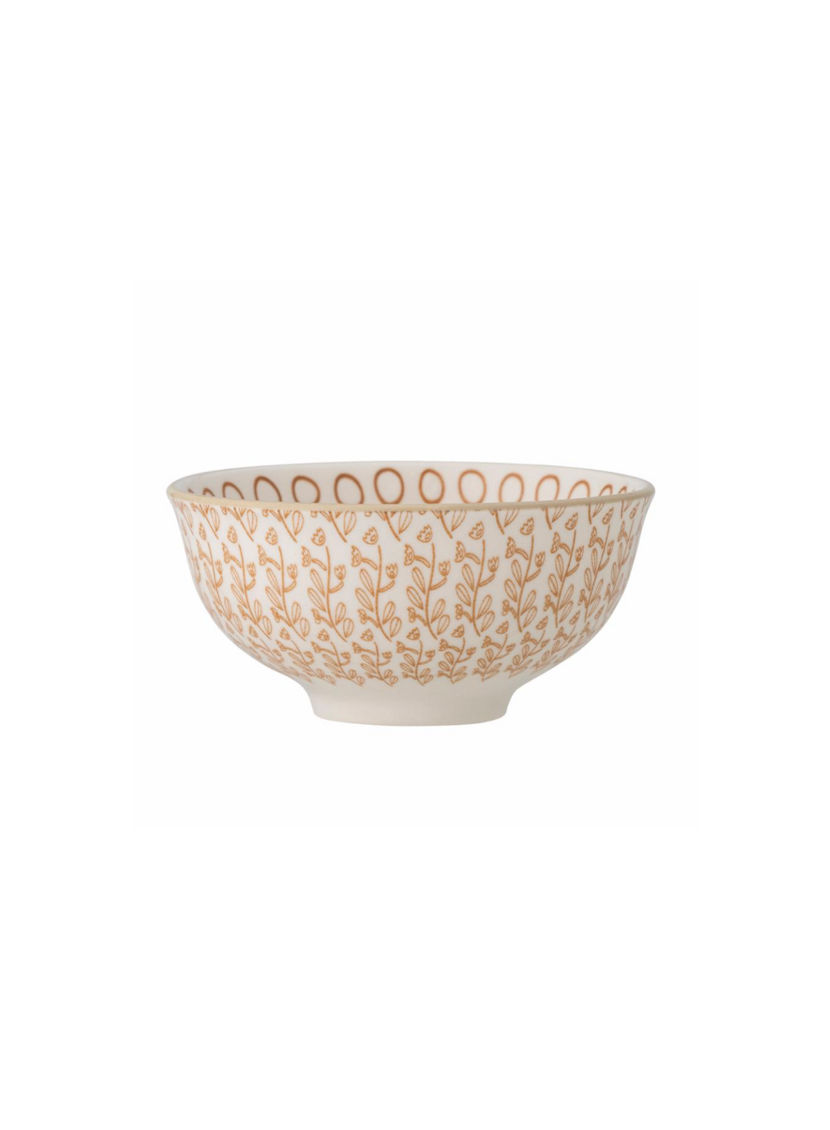 Large Doodle Orange Stoneware Bowl from Bloomingville