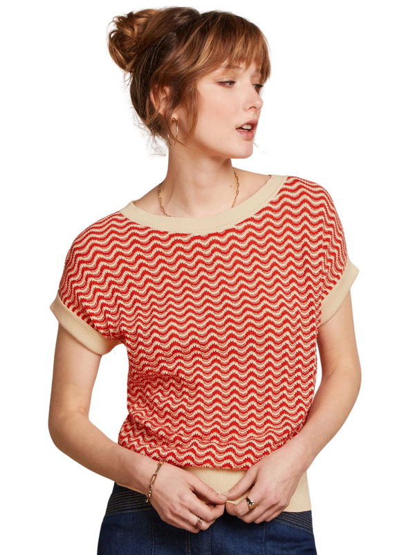 Boatneck Top Tide in Fire Red from King Louie