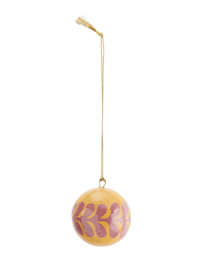 Old Rose Hand Painted Paper Mache Baubles from Madam Stoltz