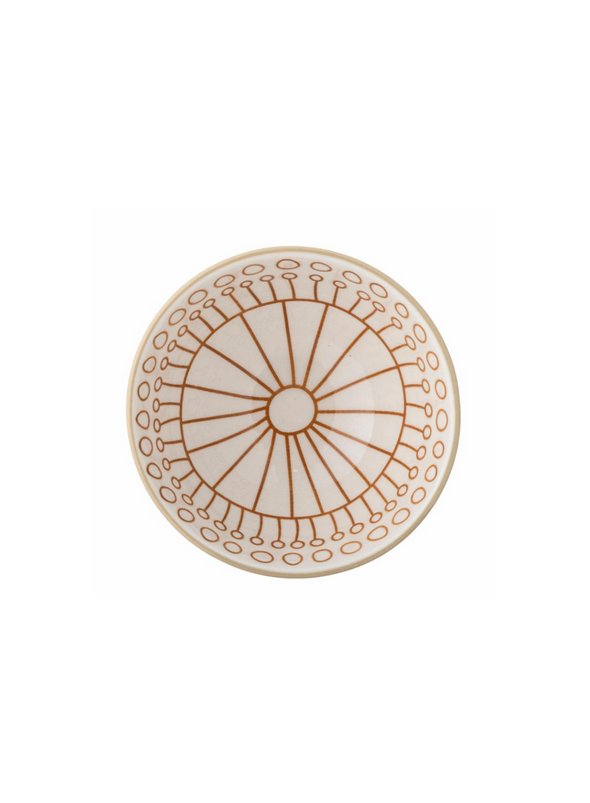 Large Doodle Orange Stoneware Bowl from Bloomingville
