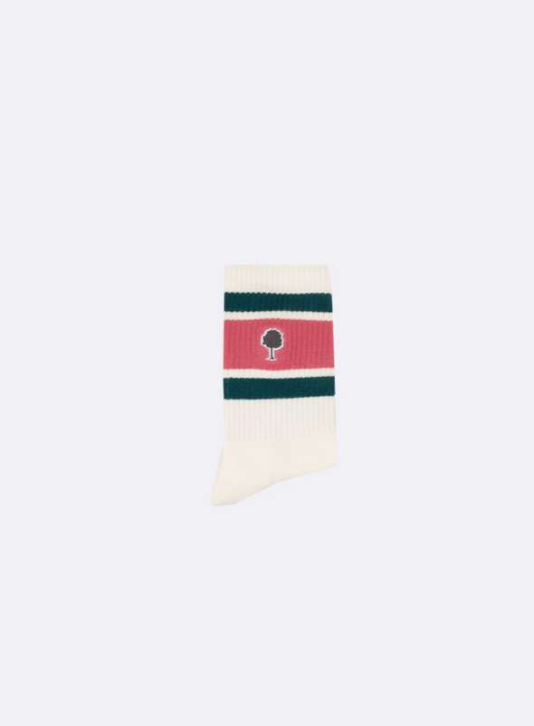 Sports Socks in Dark Brown & Beige from Faguo