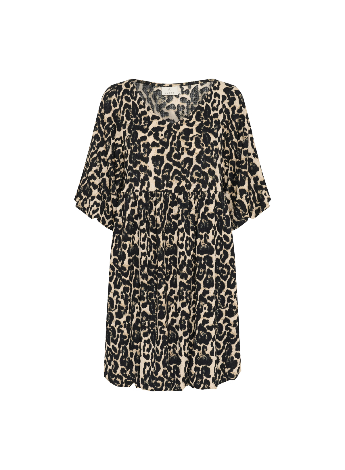 Nani Balloon Dress in Naturel Leopard from Kaffe