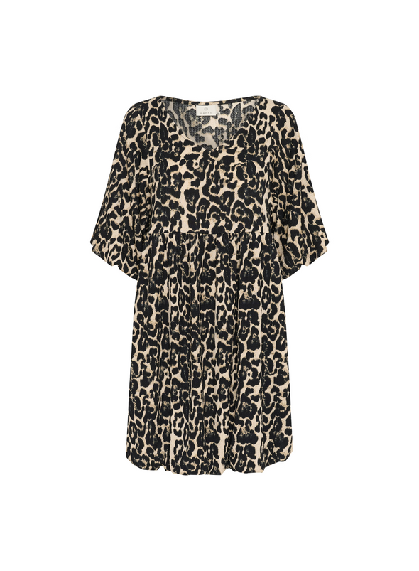 Nani Balloon Dress in Naturel Leopard from Kaffe