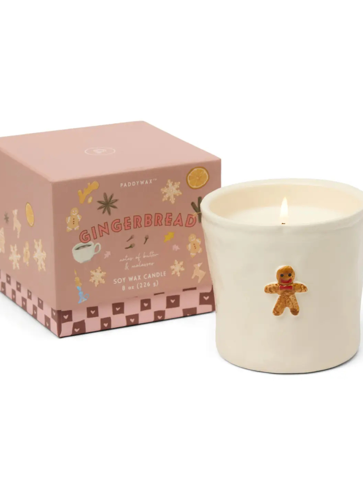 Bistro 8oz Embossed Ceramic Candle - Gingerbread from Paddywax