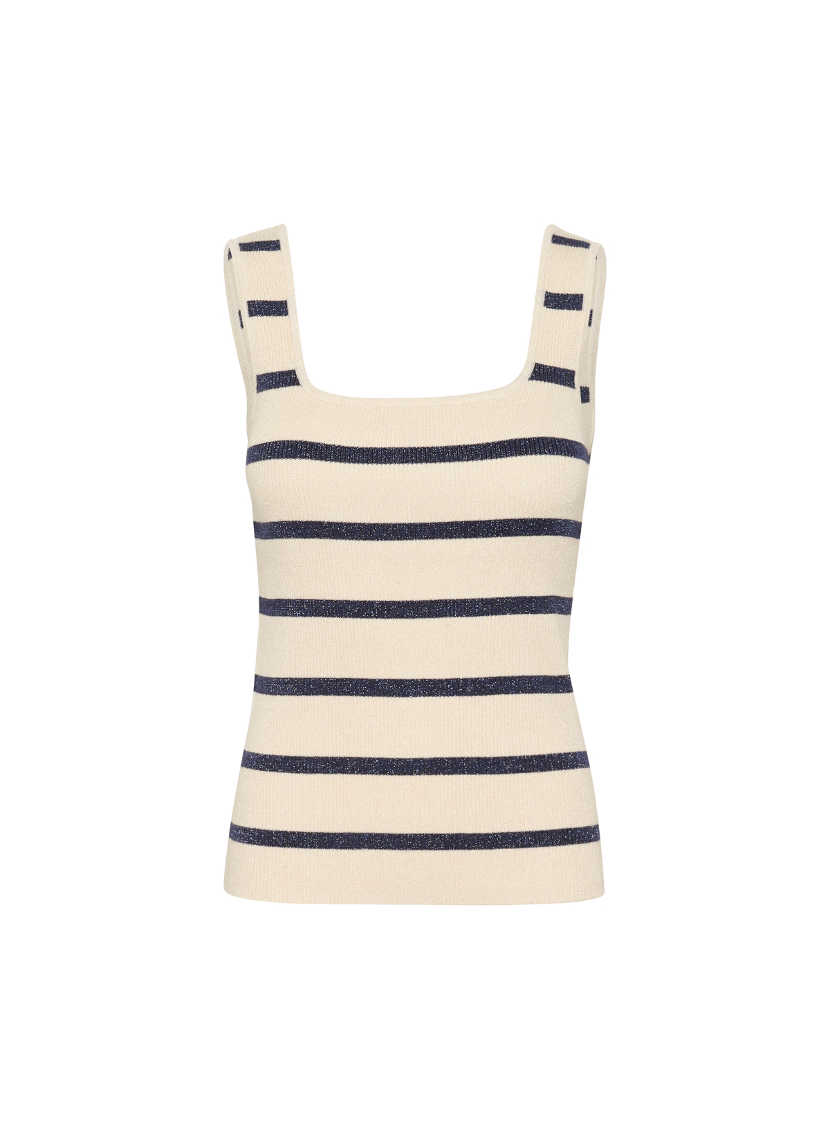 Morita Knit Top in Silver White/Blue from Kaffe