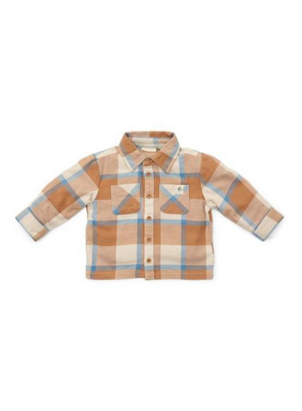 Shirt in Ice Blue Check from Little Dutch