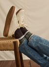 Sports Socks in Dark Brown & Beige from Faguo
