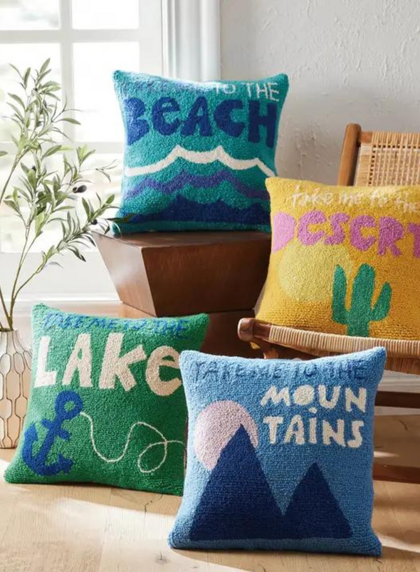 Take Me To The Beach Hook Cushion from Peking Handicraft