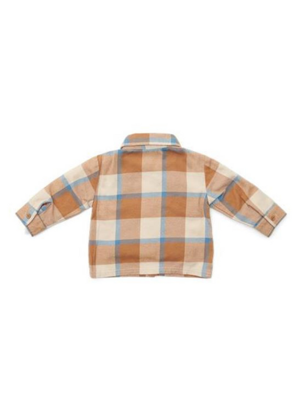 Shirt in Ice Blue Check from Little Dutch
