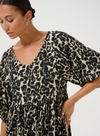Nani Balloon Dress in Naturel Leopard from Kaffe