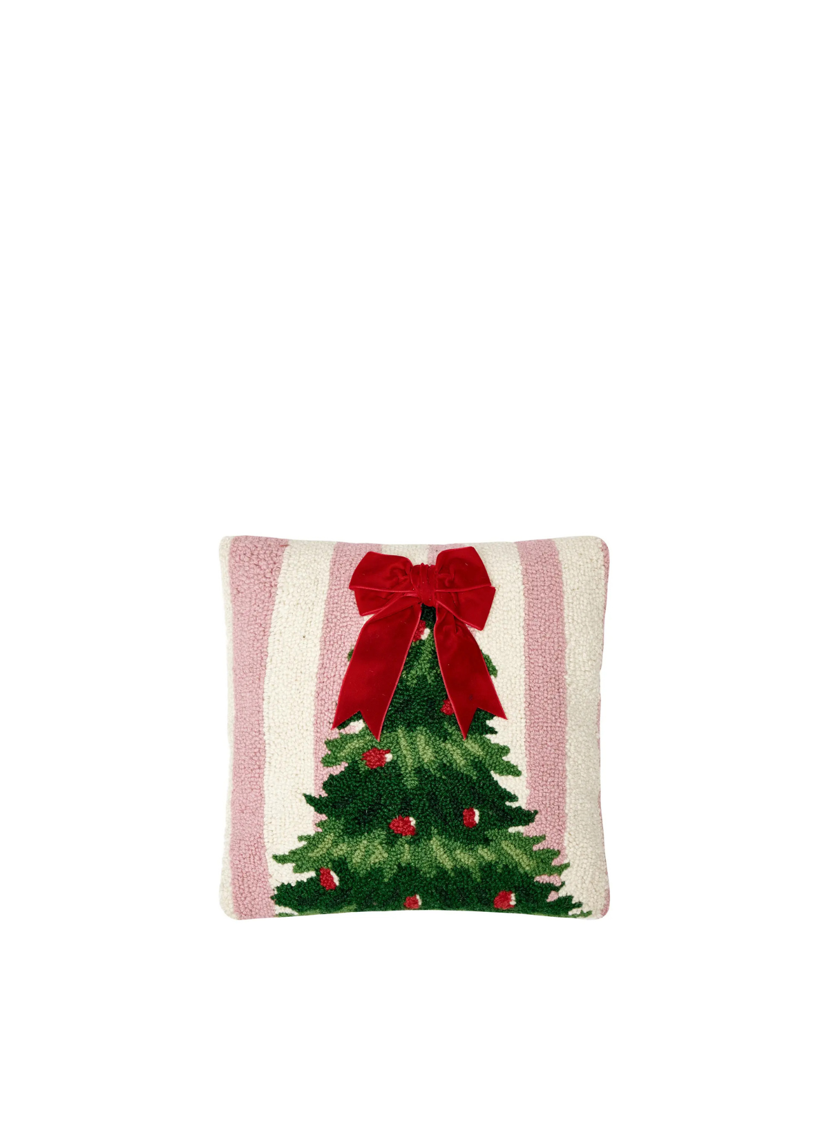 Pink Stripe Tree w/Ribbon Hook Cushion from Peking Handicraft