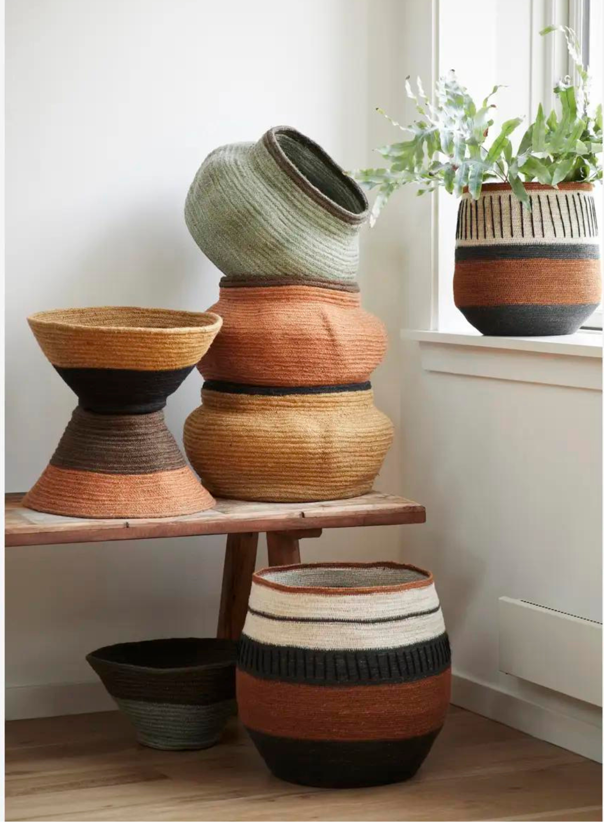 Ollie Round Jute Basket from Madam Stoltz