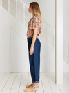 Nieve Barrel Leg Jeans in Dark Wash Denim from Bonté