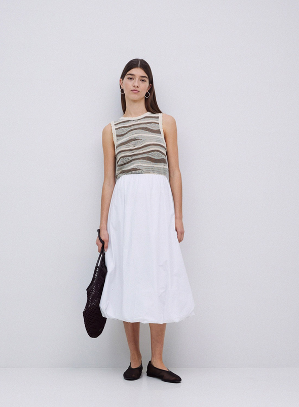 Sandy Knit Tank Top in Green from Yerse