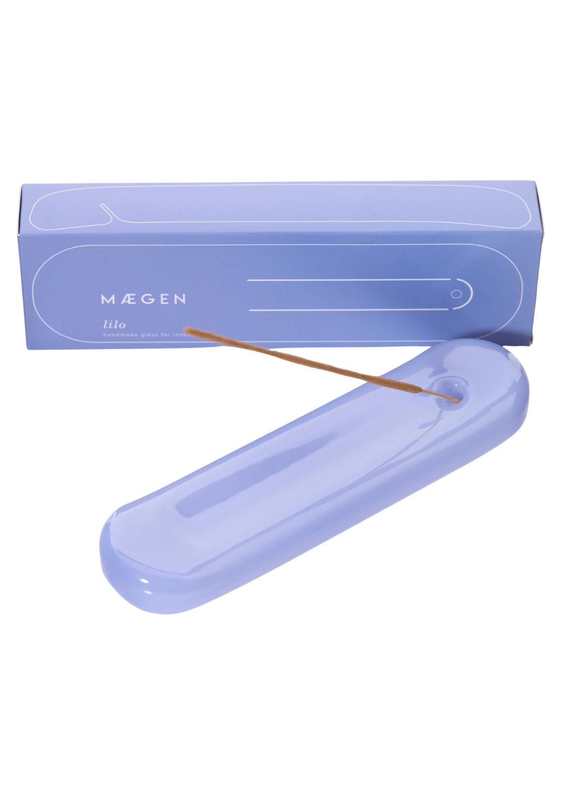 Lilo Incense Holder in Milky Blue from MÆGEN