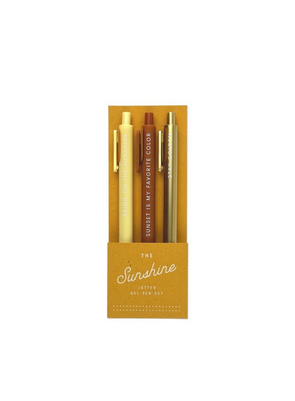 Sunshine Jotter Gel Pen: Set of 3 from Ruff House Print Shop