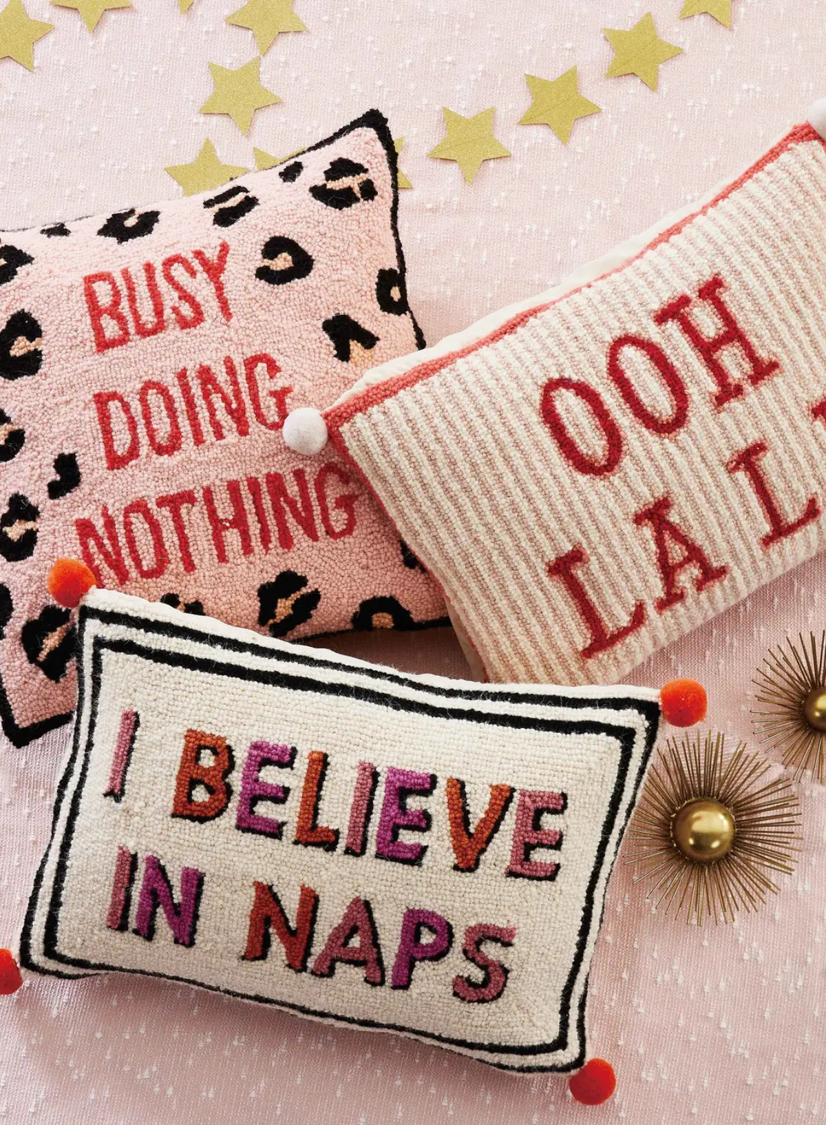 Ooh La La Bird w/Pom Pom Hook Cushion from Peking Handicraft