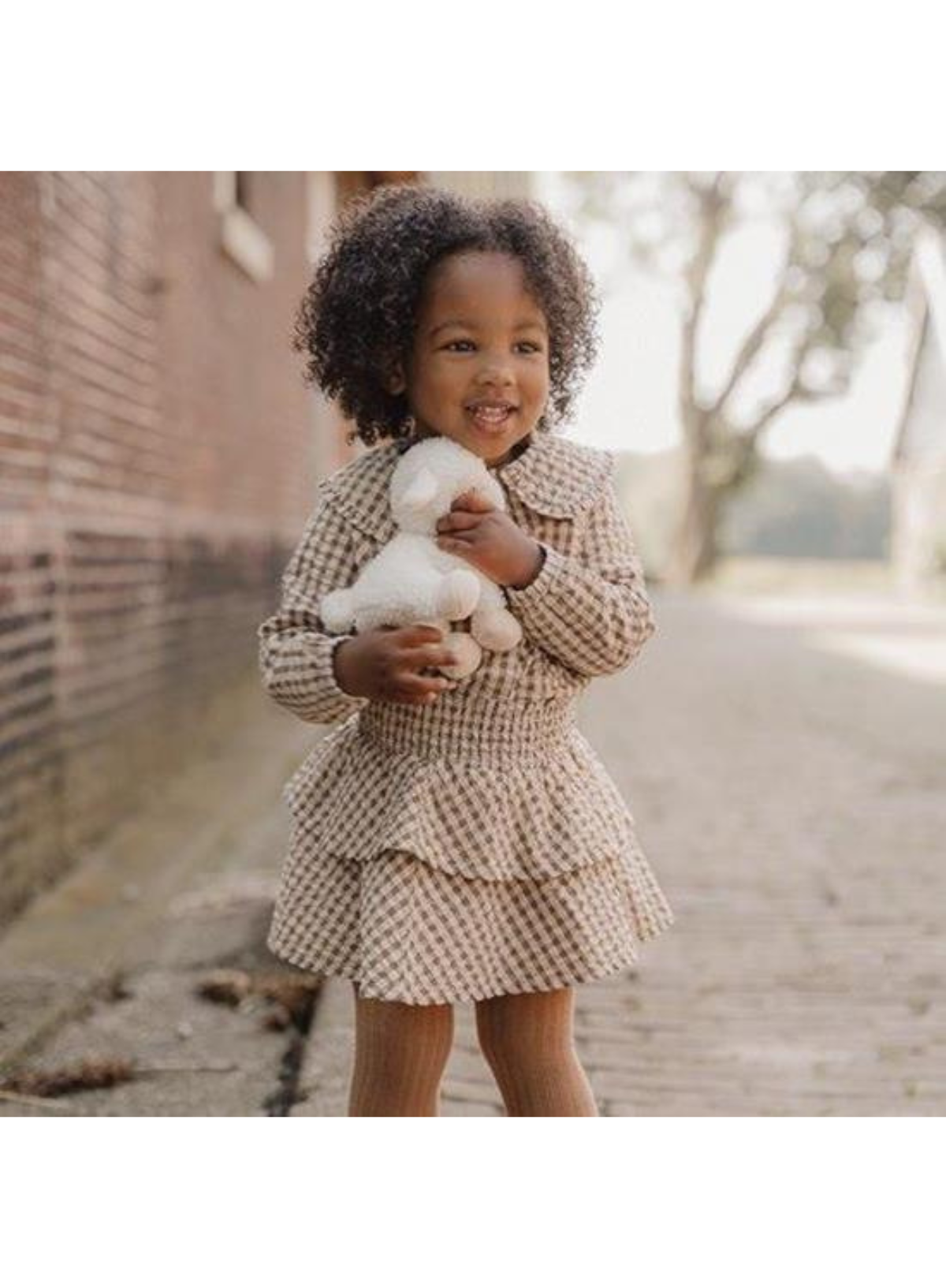 Skirt in Brown Check from Little Dutch