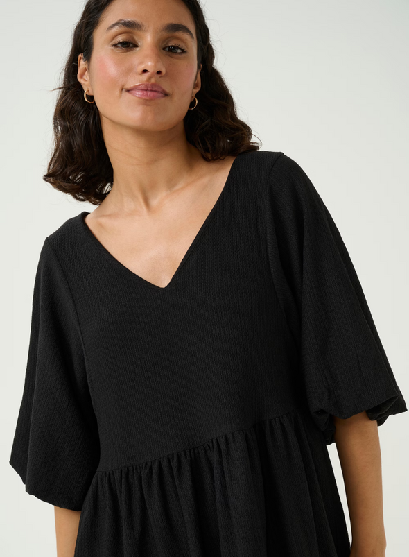 Nani Balloon Dress in Black Deep from Kaffe
