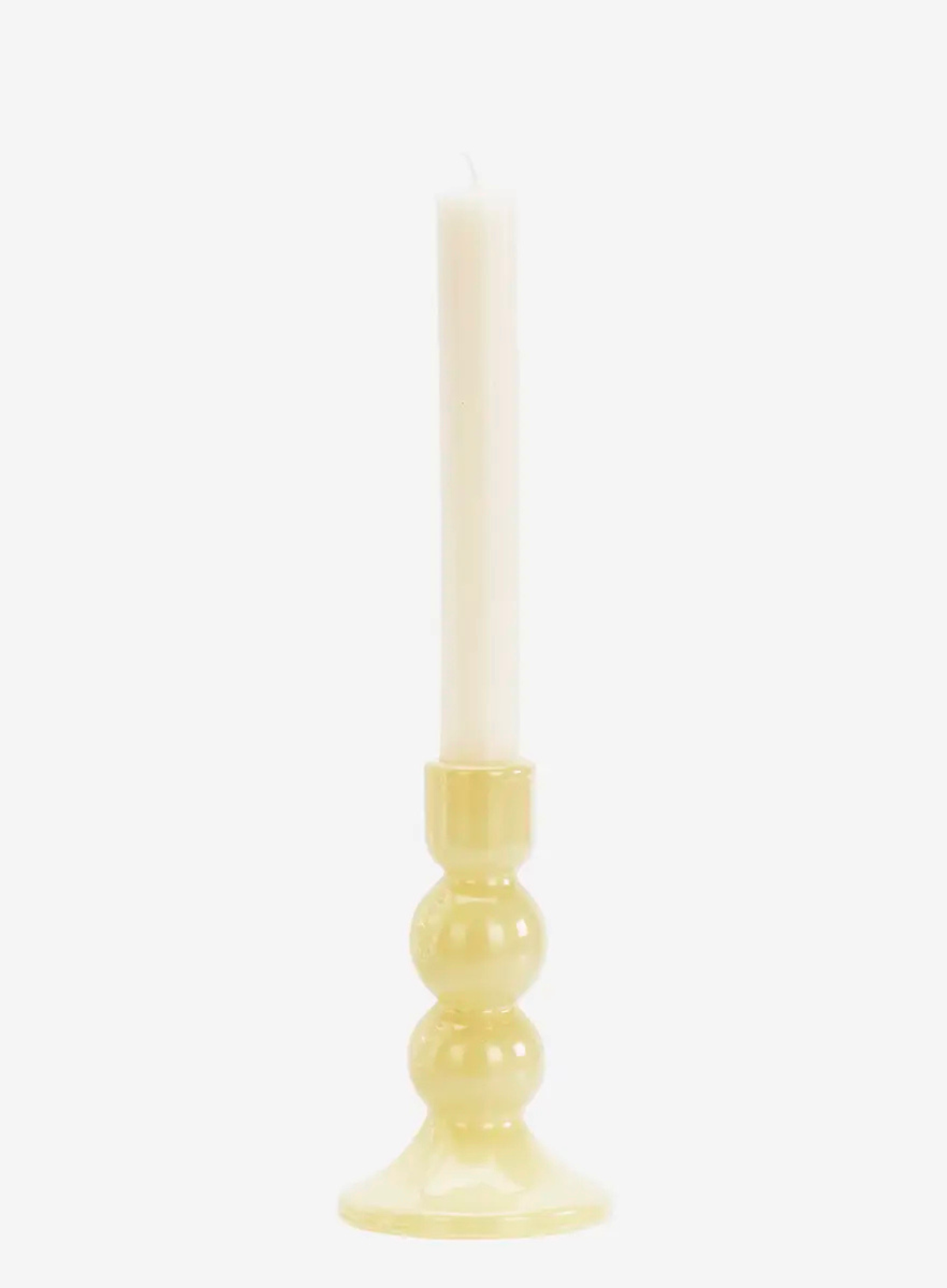 Small Honey Glass Candle Holder from Madam Stoltz