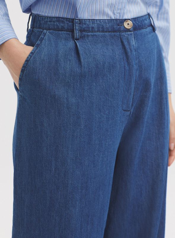 Denim Pants with Front Pleats from Nice Things