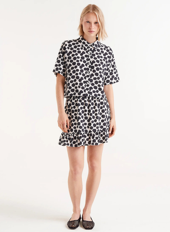 Shirt with Polka Dots in Black from Compañia Fantastica