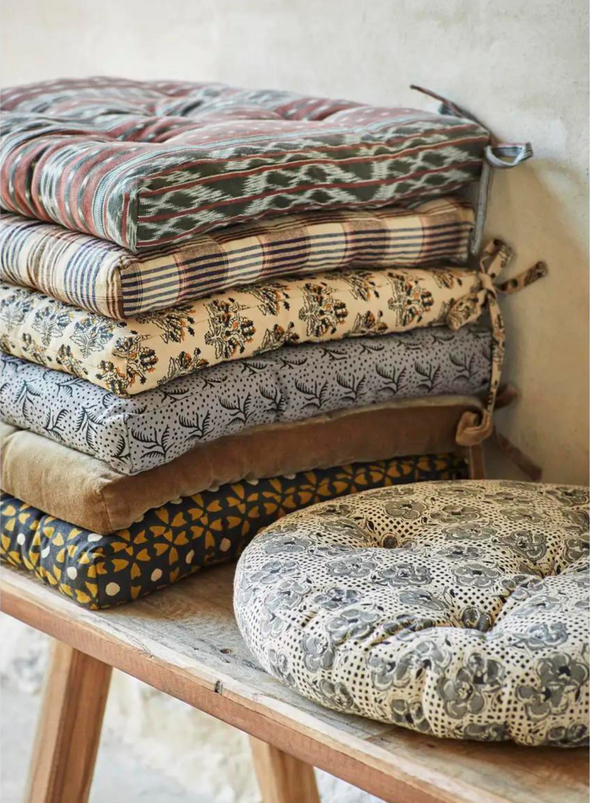 Lulu Printed Cotton Chair Pad from Madam Stoltz