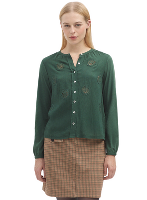 Jersey + Woven Blouse with Appliqué from Nice Things