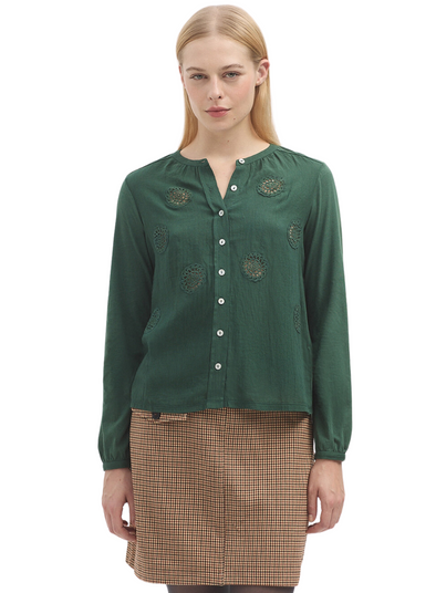 Jersey + Woven Blouse with Appliqué from Nice Things