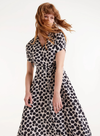 Midi Dress in Black with Polka Dots from Compañia Fantastica