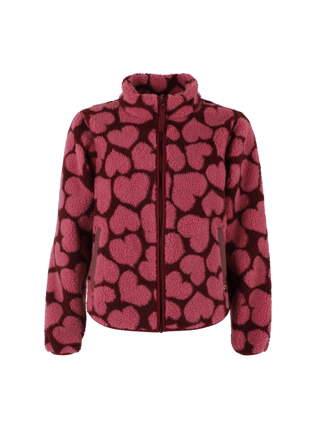 Danefae Dane Labrador Fleece Zip-Up in Dark Cherry Hearthrob