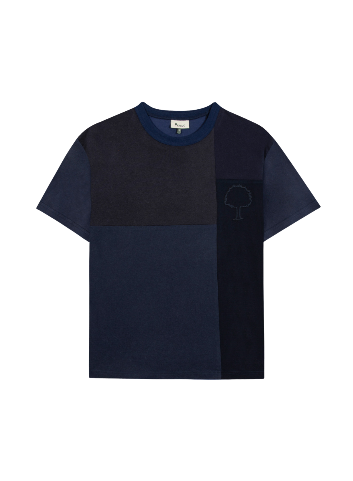 Faguo Upcycled T-Shirt in Navy Blue