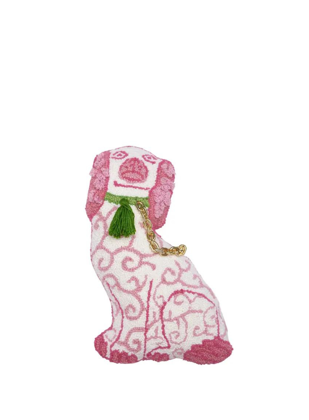 Shaped Chinoiserie Dog Hook Cushion from Peking Handicraft