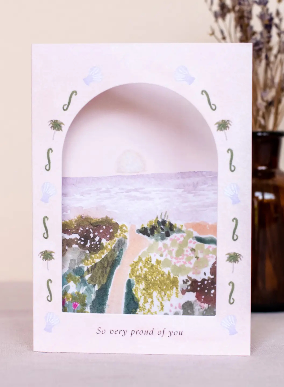 Proud of you Beach Arch Window Card from The Hidden Pearl Studio