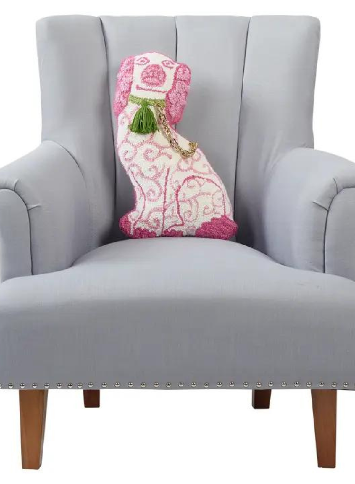 Shaped Chinoiserie Dog Hook Cushion from Peking Handicraft