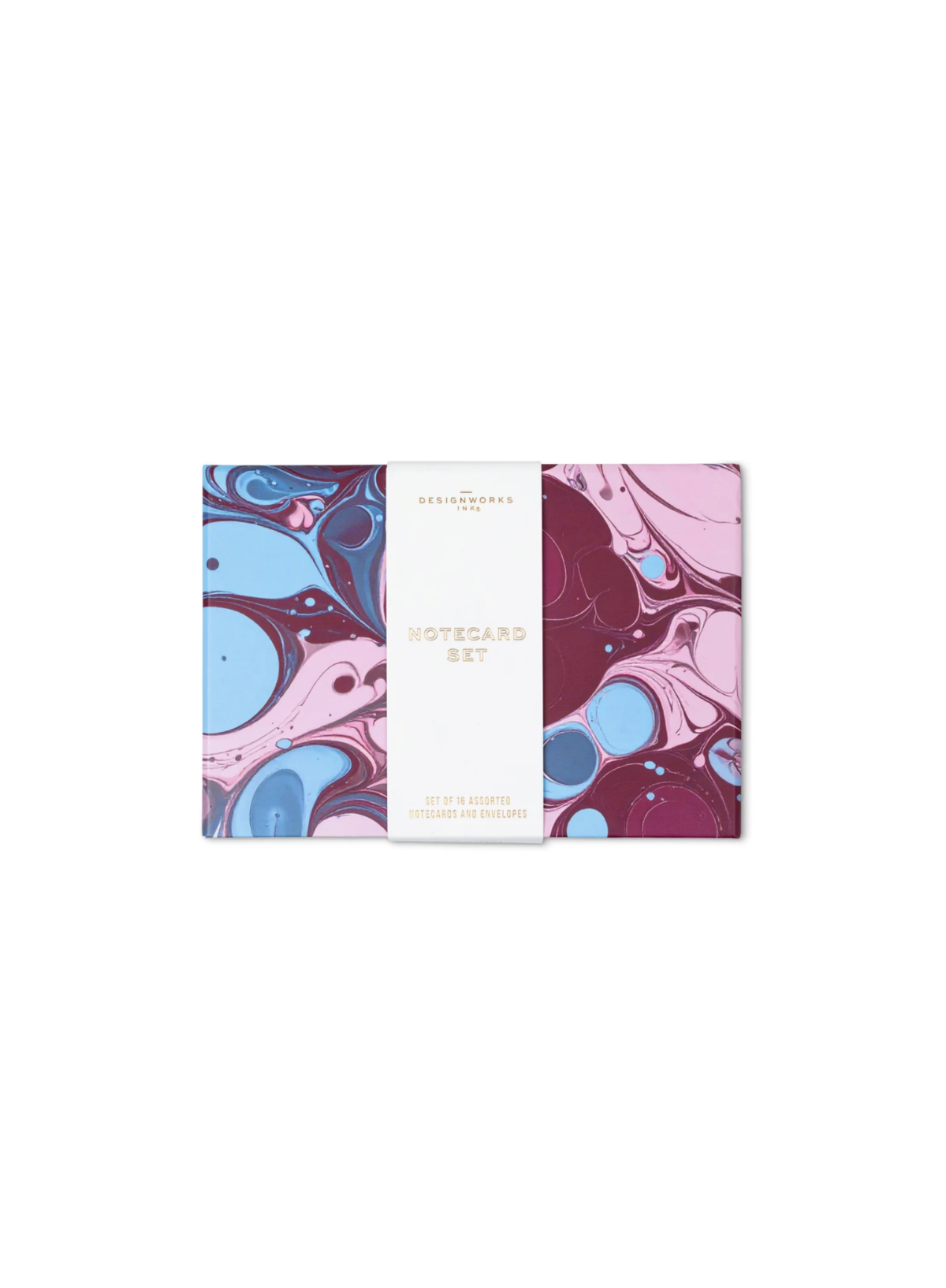 Designworks Ink Marble Notecards - Set of 16 Assorted