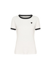 Lilian T-Shirt in Chalk/Black Heart from Kaffe