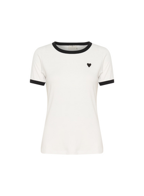 Lilian T-Shirt in Chalk/Black Heart from Kaffe