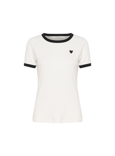 Lilian T-Shirt in Chalk/Black Heart from Kaffe