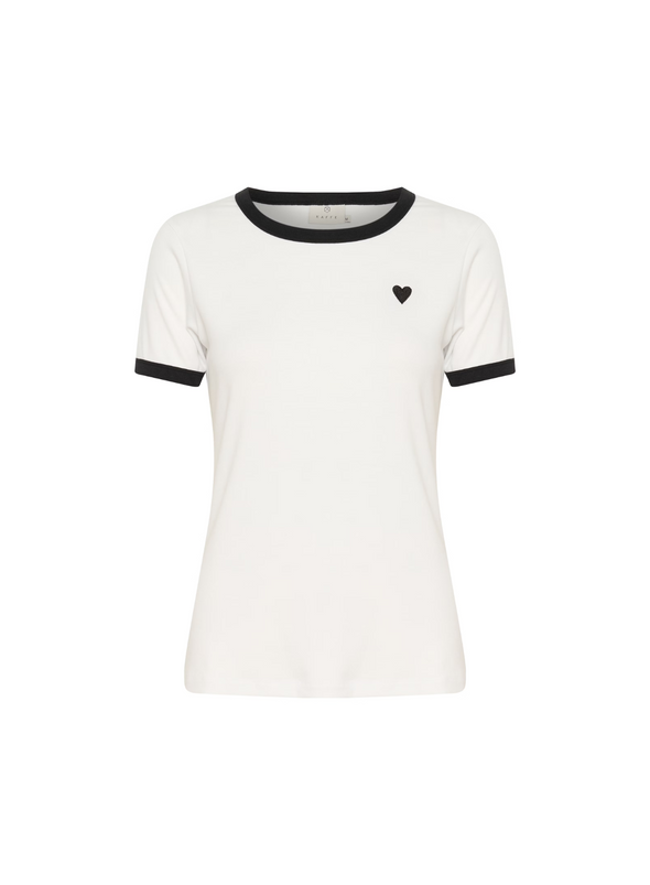 Lilian T-Shirt in Chalk/Black Heart from Kaffe