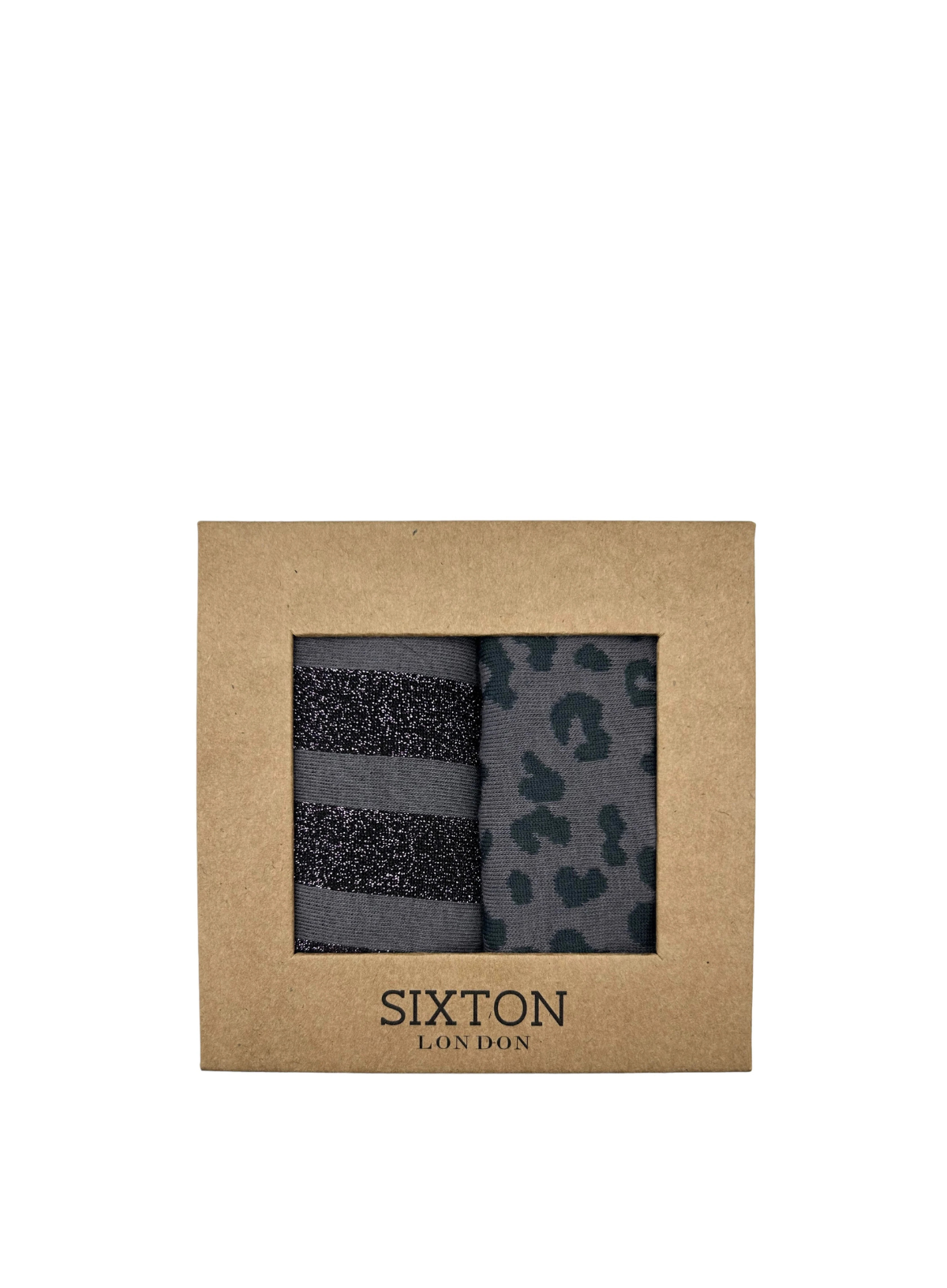 Charcoal Leopard & Berlin Sock Box Duo from Sixton