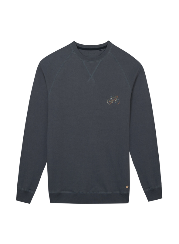 Darney Cotton Sweatshirt in Navy from Faguo