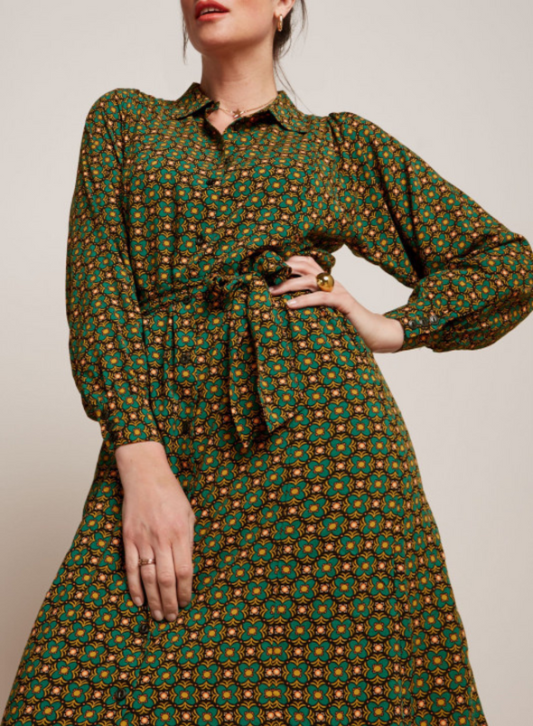Marisa Dress Valley in Peacock Green from King Louie