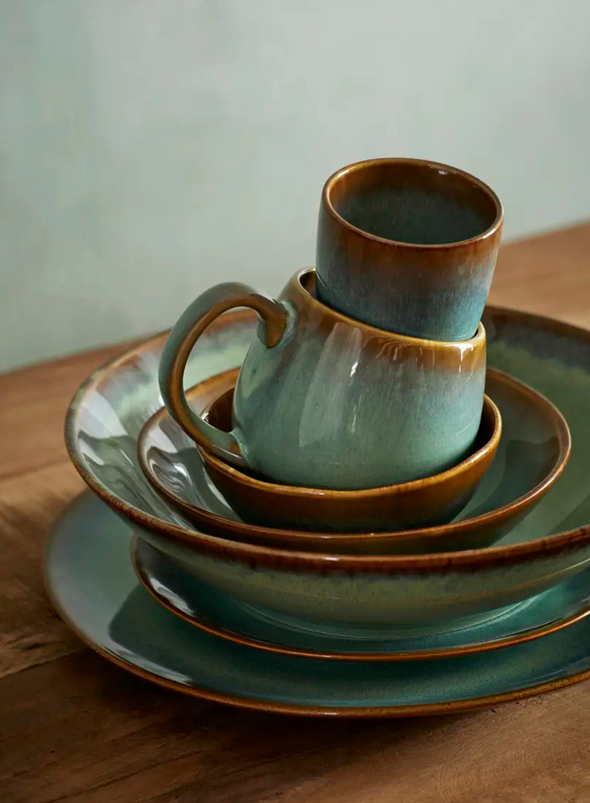 Asta Green Stoneware Mug from Madam Stoltz